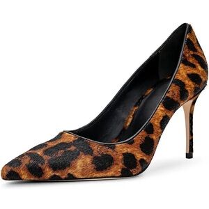 BERSHKA(Spain) Leopard Print Stiletto Pump-Sizes(6,6.5,7.5,8, & 9)-3.5” Heel-NWT